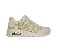 Skechers Damen Low-Top Sneaker UNO GOLDEN Heart, Frauen Sneakers,Turnschuhe,Laufschuhe,schnürschuhe,atmungsaktiv,Halbschuhe,Beige NTGD,39 EU