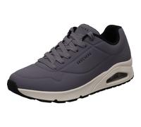 Skechers Sneaker Uno - Stand on Air Herren Gr. 44 Lederimitat dunkelgrau mit Air-Cooled Memory Foam