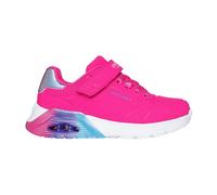 Skechers Mädchen UNO Lite 2.0 - Vivid Metallic Sneaker in Hot Rosa, Größe 34, in der Maschine waschbar