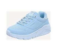 Skechers Mädchen UNO Lite Sneaker, Light Blue Synthetic/Silver Trim, 33 EU