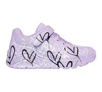 Sneaker SKECHERS KIDS "UNO LITE - LOVE LEVITATE", Kinder, Gr. 32, bunt (lavendel, multi), Lederimitat, casual, Schuhe, Schnürschuh mit bedruckter Sohle, Größenschablone zum Download (67099543-32) lave