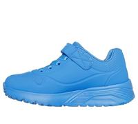 Sneaker SKECHERS "UNO LITE - LOVE LEVITATE", Kinder, Gr. 32, blau, Lederimitat, casual, Schuhe, Schnürschuh mit bedruckter Sohle, Größenschablone zum Download (26915627-32) blau