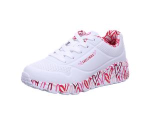 Skechers UNO LITE - LOVELY LUV für Kinder, weiß, Größe 28 EU