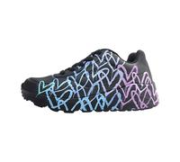 Sneaker SKECHERS "UNO LITE", Mädchen, Gr. 33, bunt (schwarz, multi), Lederimitat, kontrastfarbene Details, Schuhe Sneaker, Schnürschuh, Freizeitsneaker, Grössenschablone zum Download (27759364-33) sch