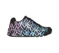 Skechers Mädchen UNO Lite Metallic Joy Turnschuhe, Black Synthetic/Multi Trim, 37 EU