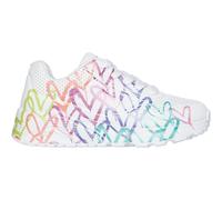 Skechers UNO Lite Metallic Joy Sneaker für Mädchen, Weißes Synthetik-Multi-Besatz, 1.5 UK Child