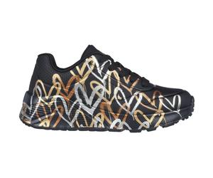 Skechers Uno Lite - Metallic Love Kinder Freizeitschuhe, schwarz, Größe 37 37