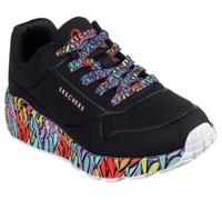 Skechers UNO Lite Subtle LoveSneaker für Mädchen, Schwarz, 4 UK Child