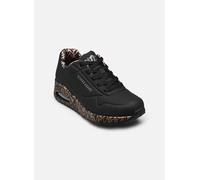 Skechers Damen UNO Loving Love Trainers, Black Durabuck/Rose Gold Trim, 37 EU
