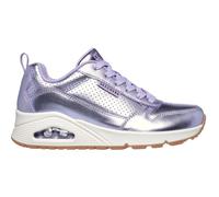 Sneaker SKECHERS "UNO-METALLIXS", Damen, Gr. 40, lila (lavendel), Leder, metallic, sportlich, Schuhe, Keilsneaker, Plateausneaker, Schnürschuh, Halbschuh im Metallic-Look (24463106-40) lavendel