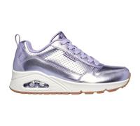 Sneaker SKECHERS "UNO-METALLIXS", Damen, Gr. 40, lila (lavendel), Leder, metallic, Schuhe Sneaker, Keilsneaker, Plateausneaker, Schnürschuh, Halbschuh im Metallic-Look (24463106-40) lavendel