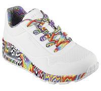 Skechers Damen 177959-wbk Sneaker, Weiß-Multi, 36.5 EU