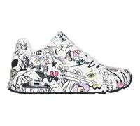 Skechers Damen Uno-Process Sketch Sneaker, Weiß/mehrfarbig, 36 EU