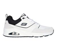 Skechers Sneaker UNO Retro One Herren Duraleather Leder & Black Mesh Weiß/Schwarz Gr. 44