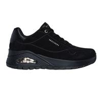 Skechers UNO Rugged Chillproof-Sneaker für Damen, Schwarze Wildleder-Duraleather-Stickerei, 40 EU