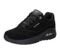 Skechers UNO Rugged Chillproof-Sneaker für Damen, Schwarze Wildleder-Duraleather-Stickerei, 38 EU