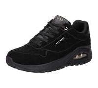Skechers UNO Rugged Chillproof-Sneaker für Damen, Schwarze Wildleder-Duraleather-Stickerei, 40 EU