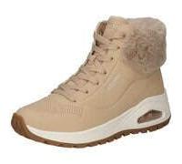 Skechers Damen UNO Rugged Fall Air Sneaker, Sand Durabuck/Faux Fur, 40 EU