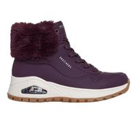 Schnürstiefelette SKECHERS "Skechers Stiefelette Lederimitat/Textil", Damen, Gr. 39, rot (weinrot), Lederimitat, Textil, casual, Schuhe (91477536-39) weinrot