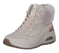 Skechers Uno Rugged Herbst Shimmer Stiefeletten für Damen, Natürliches Durabuck Gold-Metallic-Kunstfell, 38.5 EU