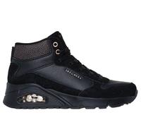 Keilsneaker SKECHERS "UNO-STACRE SHINE", Damen, Gr. 35, schwarz, Veloursleder, Lederimitat, Textil, casual, Schuhe, High Top Sneaker, Schnürboots mit Luftkammern Sohle (43067960-35) schwarz