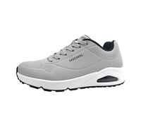 Skechers Herren UNO Stand ON AIR Sneaker, Light Gray Durabuck/Black Trim, 43 EU
