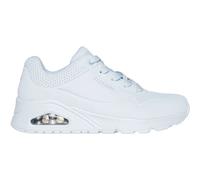 Sneaker SKECHERS "Street Uno - Stand on Air", Damen, Gr. 36, blau (hellblau), Lederimitat, Schuhe Sneaker, Freizeitschuh, Halbschuh, Schnürschuh mit Memory Foam, Topseller (18236818-36) hellblau