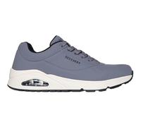 Sneaker SKECHERS "Uno - Stand on Air", Herren, Gr. 43, grau (dunkelgrau), Lederimitat, sportlich, Schuhe, Freizeitschuh, Halbschuh, Schnürschuh mit Air-Cooled Memory Foam (54910737-43) dunkelgrau