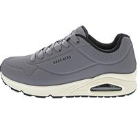 Skechers Sneaker Uno - Stand on Air Herren Gr. 44 Lederimitat dunkelgrau mit Air-Cooled Memory Foam