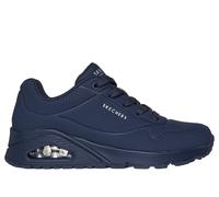 Wedgesneaker SKECHERS "UNO STAND ON AIR", Damen, Gr. 40, blau (dunkelnavy), Lederimitat, sportlich, Schuhe, Freizeitschuh, Halbschuh, Schnürschuh weich gepolsterte Innensohle, Topseller (12667914-40)