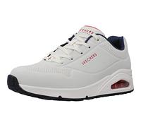 Skechers Damen Sneaker Uno Stand On Air Weiß Durabuck / Navy und Rot Größe 41