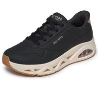 Skechers UNO Step Glide on Air Damen-Sneaker, Schwarzer Durabuck-Roségold-Rand, 36 EU