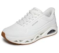 Skechers UNO Step Glide On Air Herren-Sneaker, weißer Durabuck, Größe 44