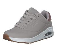 Sneaker SKECHERS "UNO-SUITED ON AIR", Herren, Gr. 44, grau (taupe), Lederimitat, Veloursleder, sportlich, Schuhe, Freizeitschuh, Halbschuh, Schnürschuh mit modischer Keilsohle (52759309-44) taupe