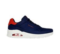 Skechers Herren Low-Top Sneaker UNO Suited ON AIR, Männer Sneakers,schnürschuhe,atmungsaktiv,Halbschuhe,straßenschuhe,Blau NVRD,44 EU