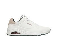 Skechers Sneakers UNO Suited On Air – Weiß/Grün Durabuck/Suede, grüner Mesh-Besatz – Größe 45 EU