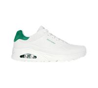 Skechers Herren UNO Suited on AirSneaker, Weißes Durabuck Green Suede, 46 EU