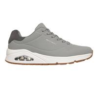 Sneaker SKECHERS "UNO-SUITED ON AIR", Herren, Gr. 46, hellgrau, Lederimitat, Veloursleder, Schuhe Sneaker, Freizeitschuh, Halbschuh, Schnürschuh mit modischer Keilsohle (78859403-46) hellgrau