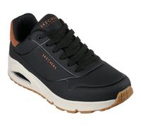 Skechers Herren Sneaker UNO Suited on Air Schwarzer Durabuck Kastanienwildleder-Mesh-Besatz Gr. 48,5