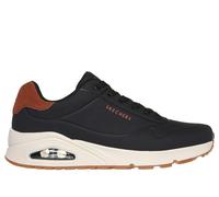 Skechers Herren Sneaker UNO Suited on Air Schwarzer Durabuck Kastanienwildleder-Mesh-Besatz Gr. 48,5