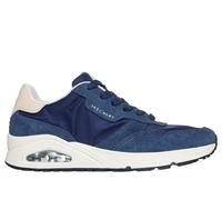 Sneaker SKECHERS "UNO-VINTAGE DAYZ", Herren, Gr. 43, blau (navy), Leder, Schuhe Sneaker, Schnürschuh, Halbschuh, Freizeitschuh mit Luftkissen (69318952-43)