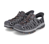 Outdoorsandale SKECHERS "TRESMEN-NORVICK", Herren, Gr. 40, schwarz, Lederimitat, Textil, casual, Schuhe, Trekking Sandale mit Slip-ins Funktion (61408261-40) schwarz