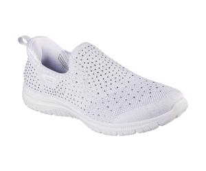 Skechers Virtue Icon Textil Damen Weiß/Silber Standard Sneakers EU 36 / UK 3