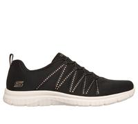 Skechers Virtue - She Sparkles Slip-On Shoes in Schwarz/Roségold, Größe 39.5 Wide, Vegan