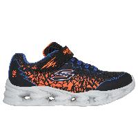 Skechers Jungen S Lights: Vortex 2.0 - Zorento Sneaker in Schwarz/Blau/Orange, Größe 33