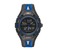 Skechers Watch for Men, Anadigi Movement with Silicone, Leather or Stainless Steel Strap Graphit und Blau,47MM