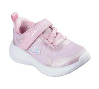 Skechers Wave 92 Mädchen-Sneaker, Hellrosa glitzernder Netzbesatz, 25.5 EU