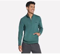 Skechers Weekend Easy 1/4 Zip Top in Grau/Grün, Größe Medium