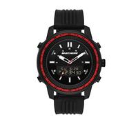 Skechers Wilkie Herren Quarzuhr mit Silikonarmband Schwarz 24 (Modell: SR5154), schwarz/red, Wilkie