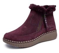 Skechers Damen Wilshire BLVD-Fresh Zip Stiefelette, Wein, 41 EU